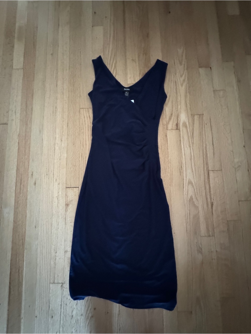Classic Sleeveless Navy Sheath Dress